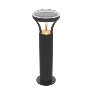 Vandalensichere SOLAR Aussenleuchte UFO - 55cm - IP65 - IK10 - 350lm - 15W Solarpanel - Schwarz