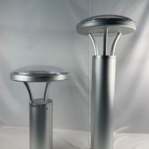 Vandalensichere SOLAR Aussenleuchte UFO - 55cm - IP65 - IK10 - 350lm - 15W Solarpanel - Silber