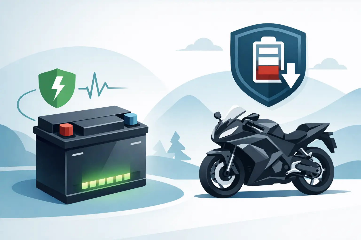 Motorradbatterie mit Tiefentladeschutz wählen