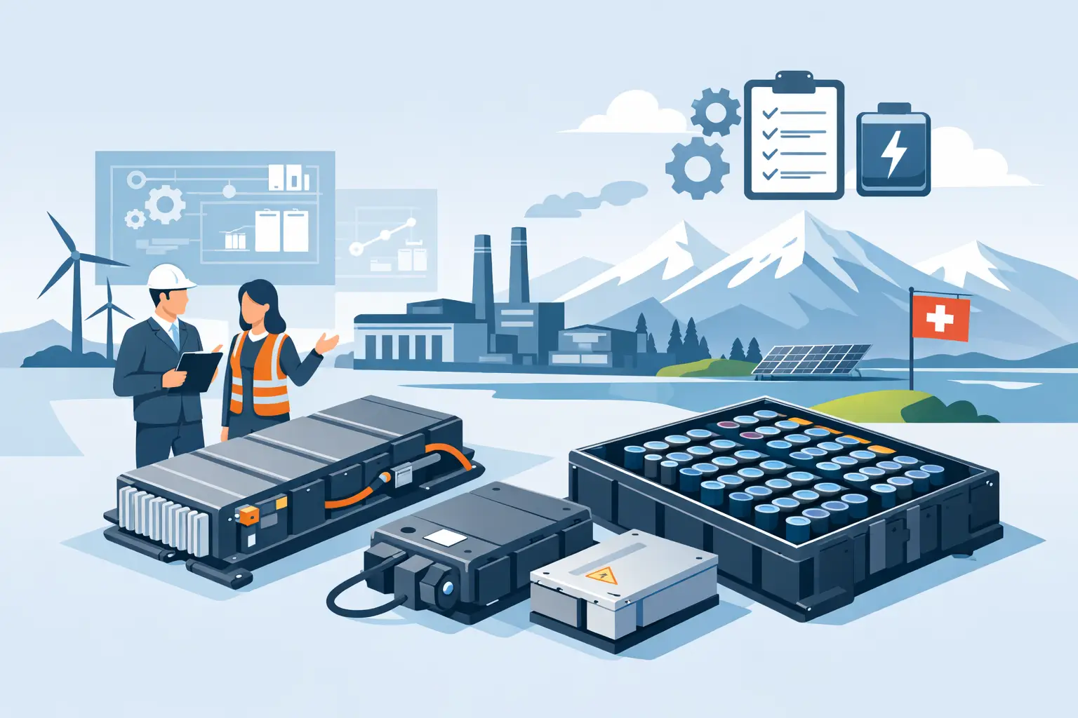 Industrie Batteriepack Schweiz richtig planen