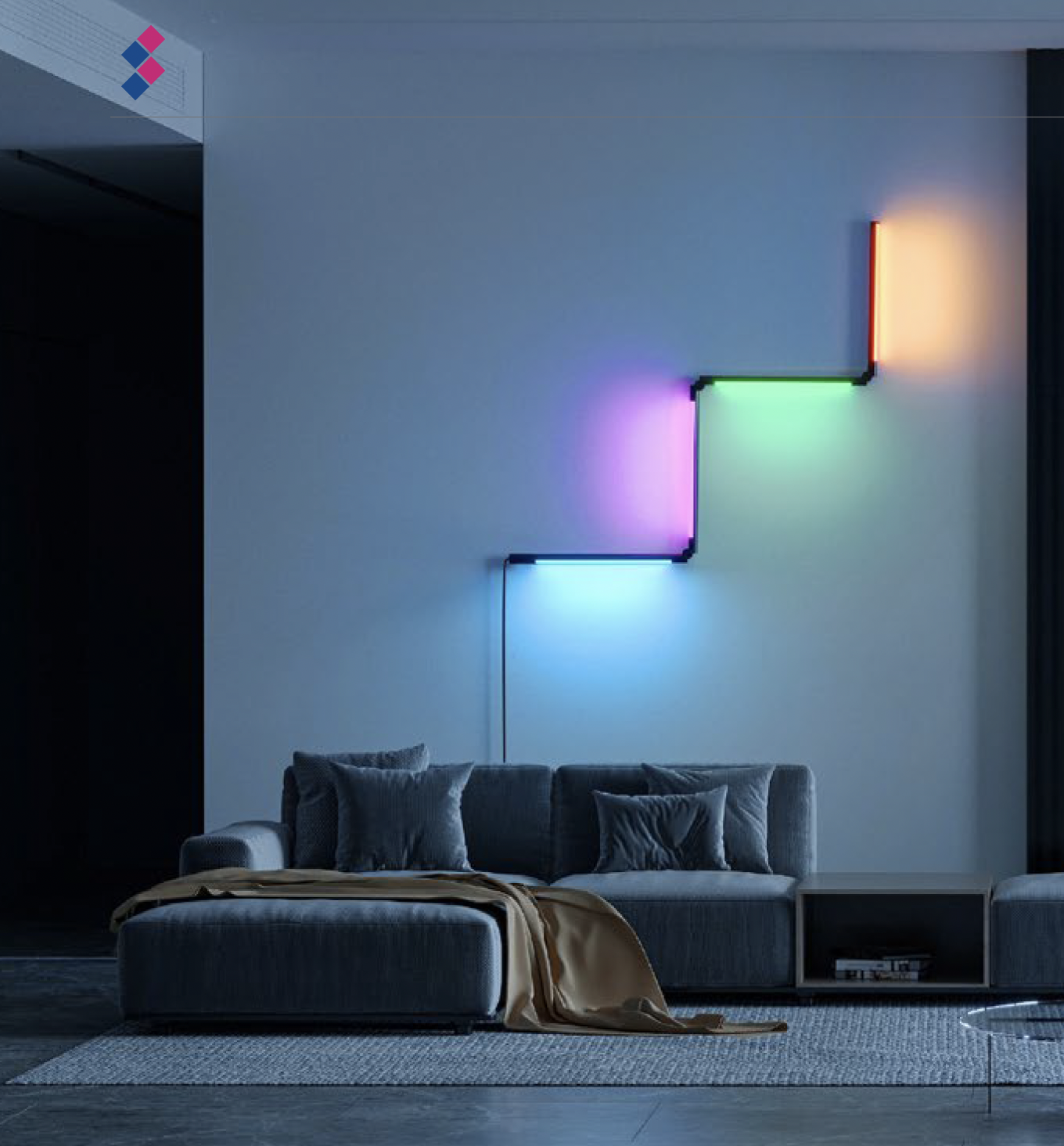 Faltbare RGBW Stehleuchte SMART - 24W - per Smartphone, Remotecontrol oder Sprache steuerbar – Bild 2
