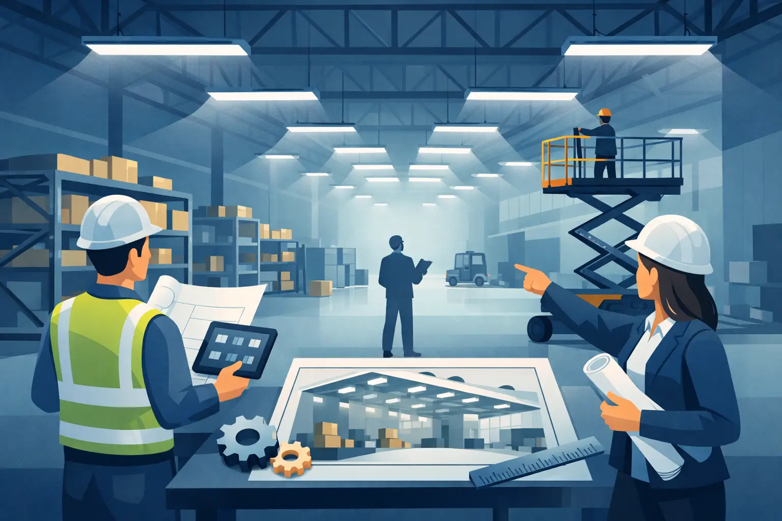 LED Beleuchtung Industriehalle richtig planen