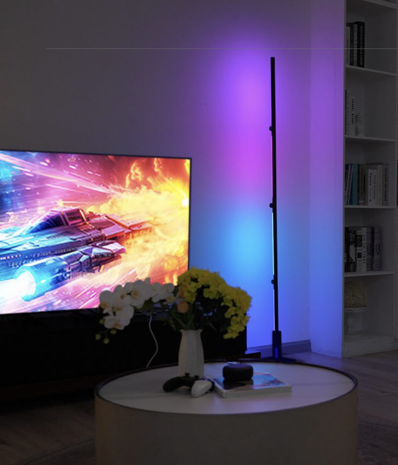 Trag- und faltbare RGBW Stehleuchte SMART - 7W - per Smartphone, Remotecontrol oder Sprache steuerbar – Bild 2
