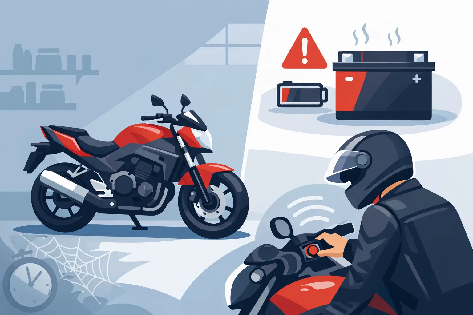 Motorradbatterie startet nach Standzeit nicht?