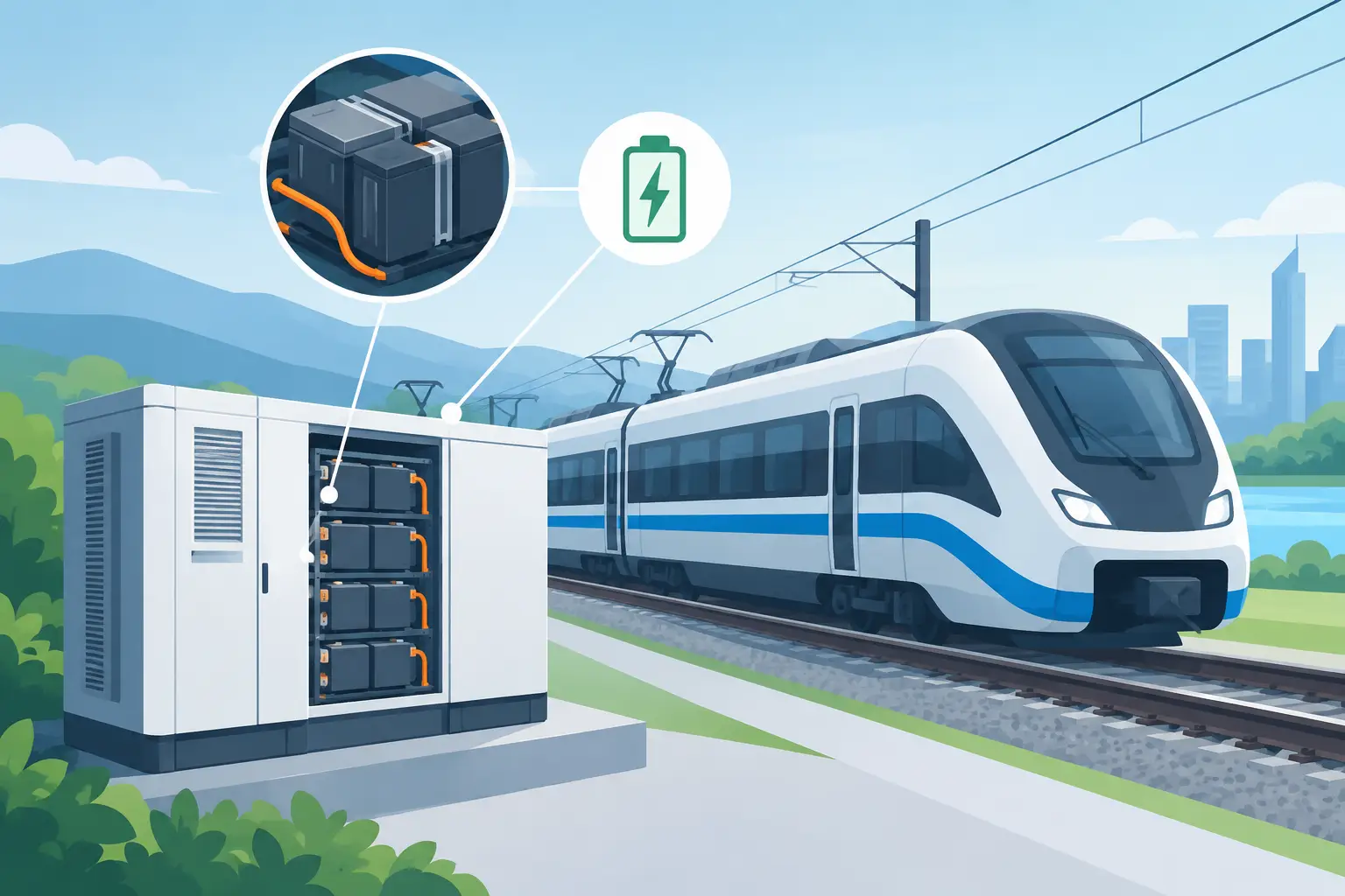 Referenz für Batteriesysteme in der Bahntechnik